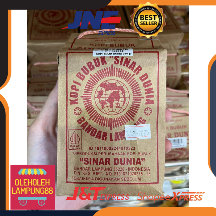 

Sinar Dunia Kopi Lampung Kemasan 250gr Kopi Bubuk Lampung Kopi Robusta Kopi Tubruk Oleh Oleh Lampung