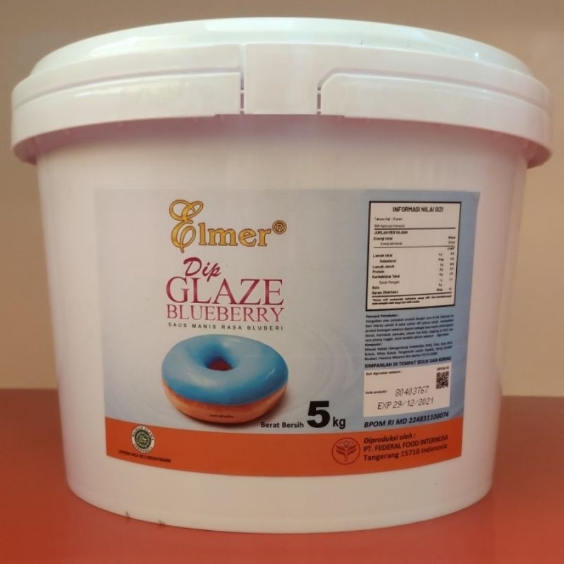 

Selai Toping Donat Dip Glaze Elmer Blueberry Repack | 500gr | 250gr | [ Original ]