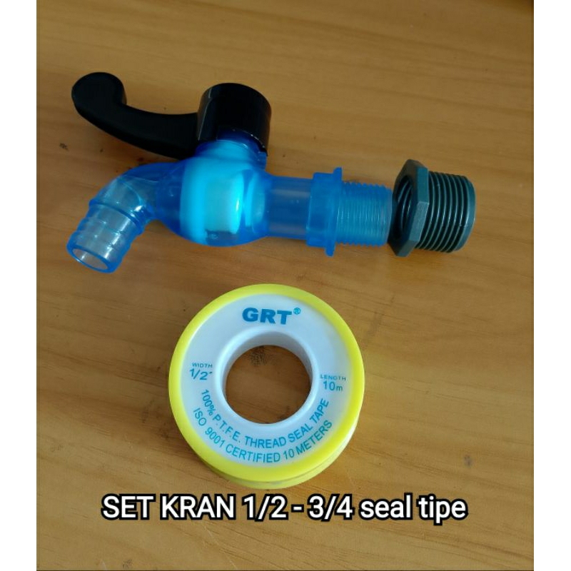 KERAN AIR PVC PLASTIK / KRAN 1/2 3/4 INCH TEMBOK TEBAL