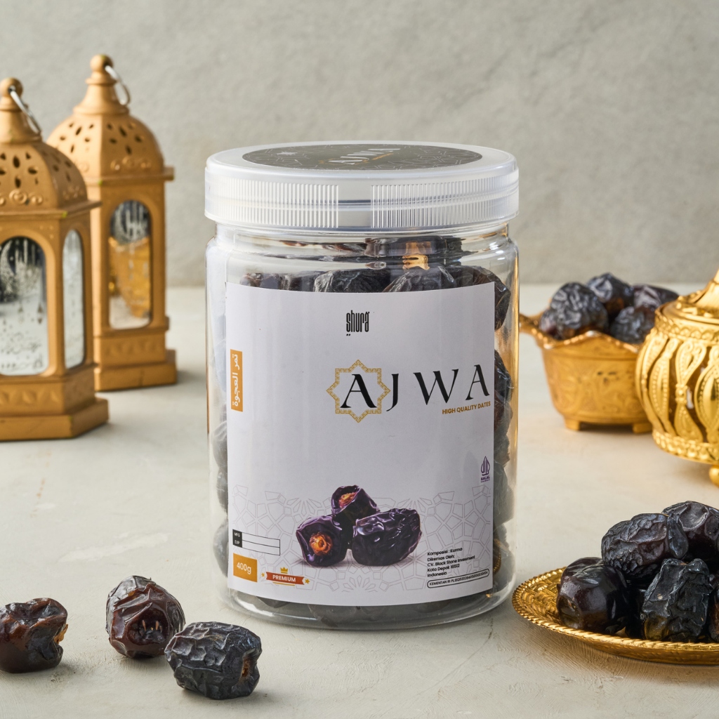 

Shura Kurma Ajwa Toples 400gr Kurma Nabi Premium Original High Quality