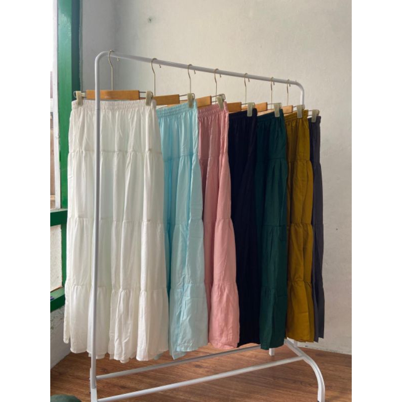 Rok Susun Polos Katun Rayon