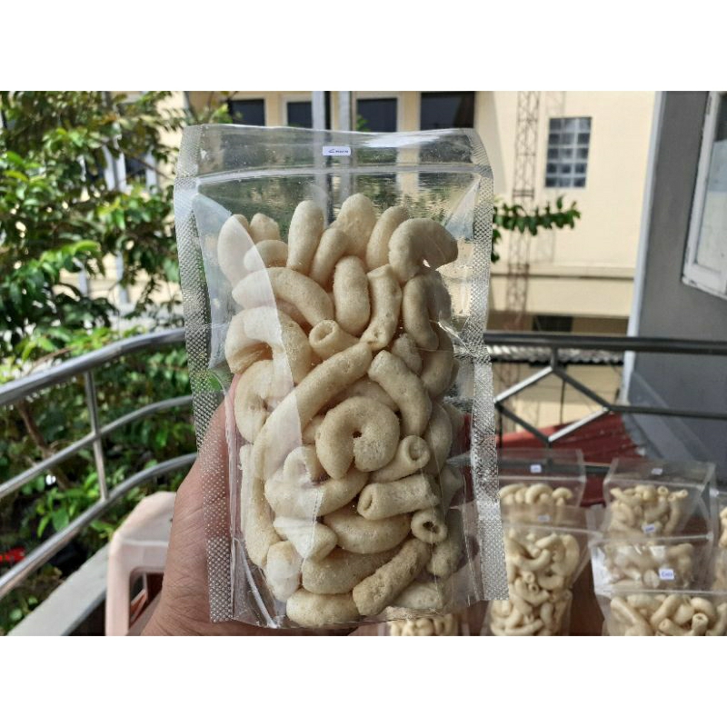 

Makaroni Putih Asin Gurih Renyah Mantap Berat ± 60 g