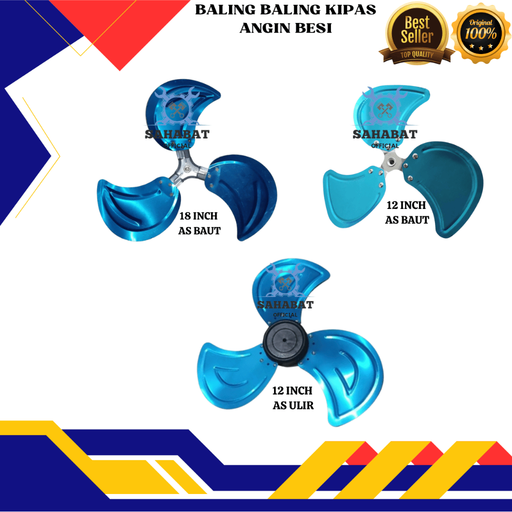 BALING BALING KIPAS ANGIN 3 IN 1 18 INCH | BALING KIPAS BESI 8MM