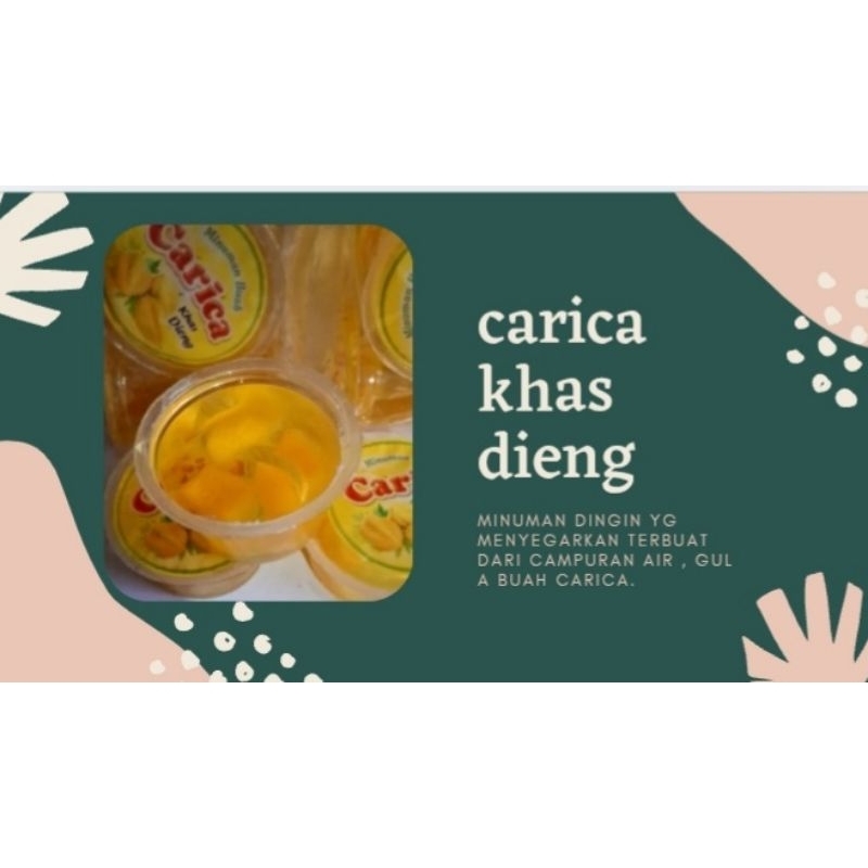 

Carica Khas Dieng Minuman Dingin .isi 6 cup.