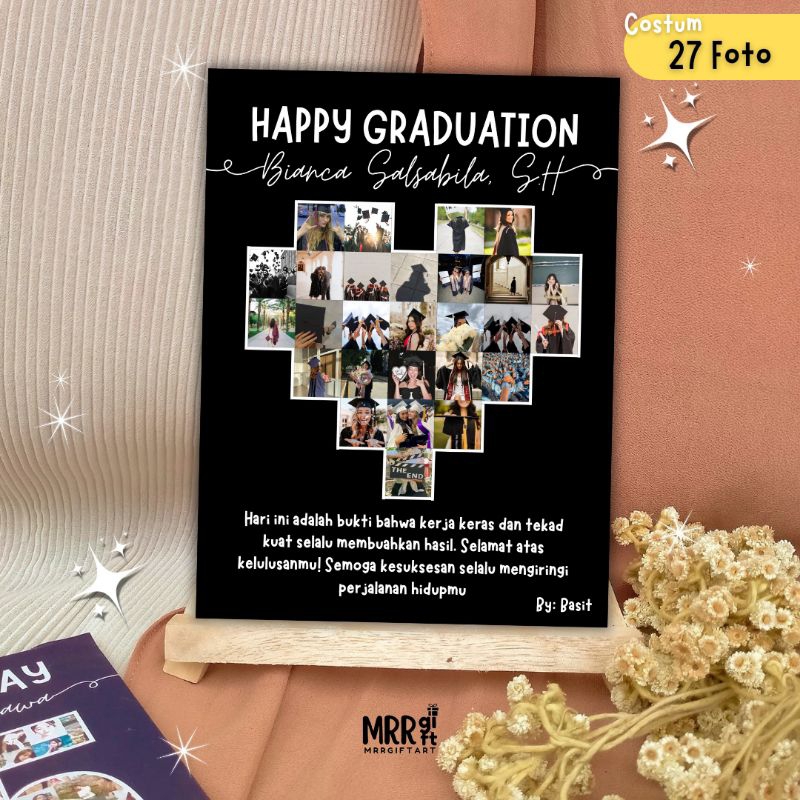 27 FOTO MOZAIK ANGKA || PAPAN MDF 6 MM || HADIAH UNTUK WISUDA GURU BAYI ULTAH BIRTHDAY WEDDING GRADU