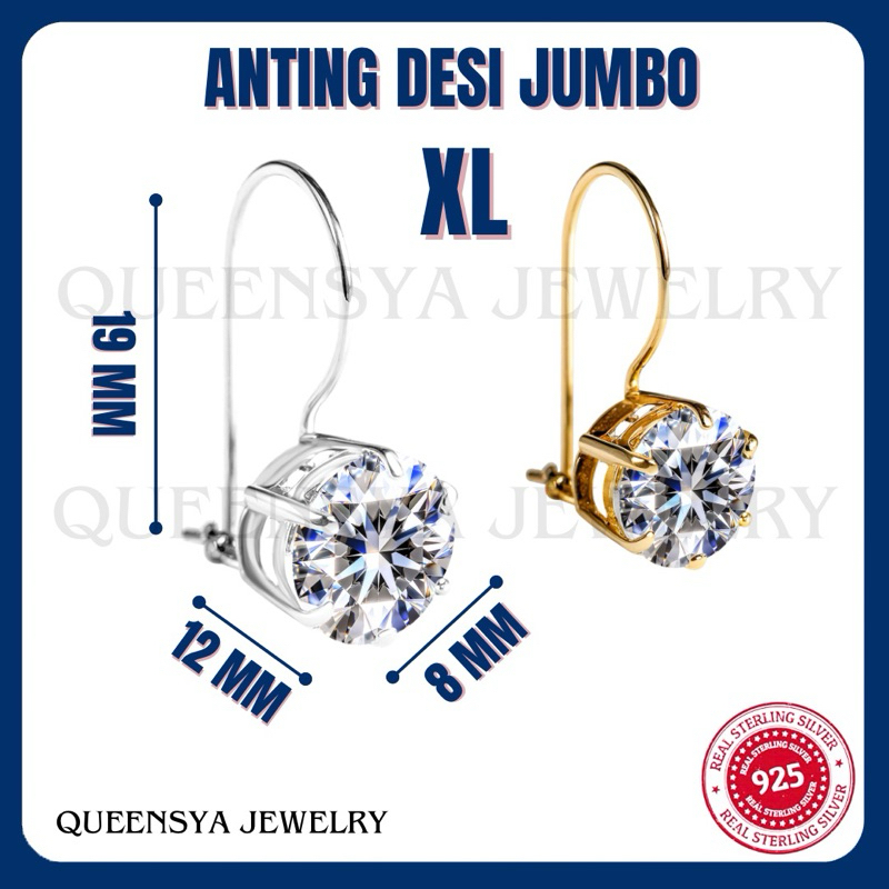 RB Anting Perak Asli - Toko Perak Asli - Perak Asli 925 Bersetifikat - Anting Perak Desi Silver 925