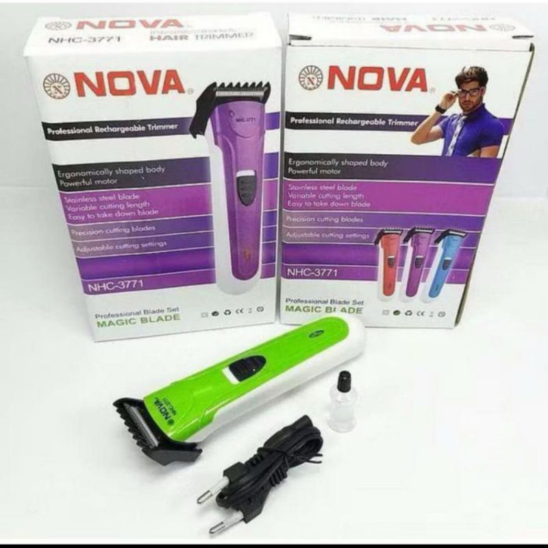 ￼Alat Cukur Rambut Nova NHC-3771 Alat Cukur Wireless Cukuran Rambut Pria / Mesin Potong Rambut Pria