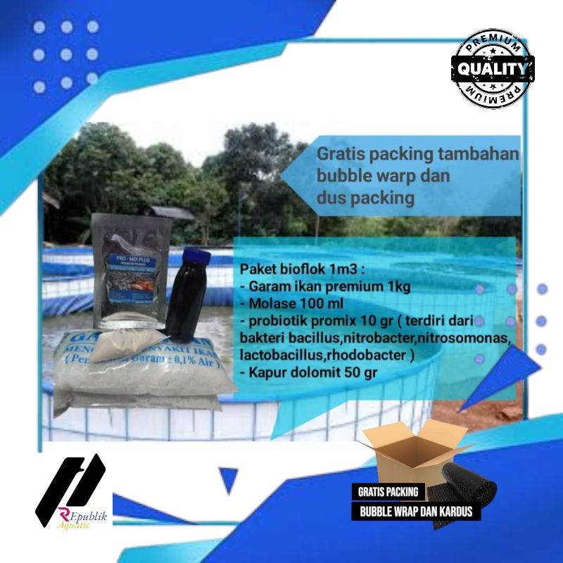 Paket kolam bioflok 1 m3 / paket lengkap bioflok / bioflok / kolam bioflok / probiotik