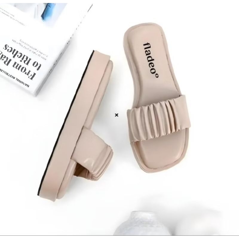 Sandal Wanita Selop Kekinian - Sandal Wanita Fladeo - Sandal Fladeo - Sandal Wanita Kekinian