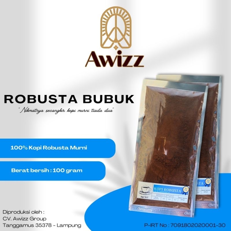 

Kopi Robusta Bubuk Murni - Kemasan 100gram