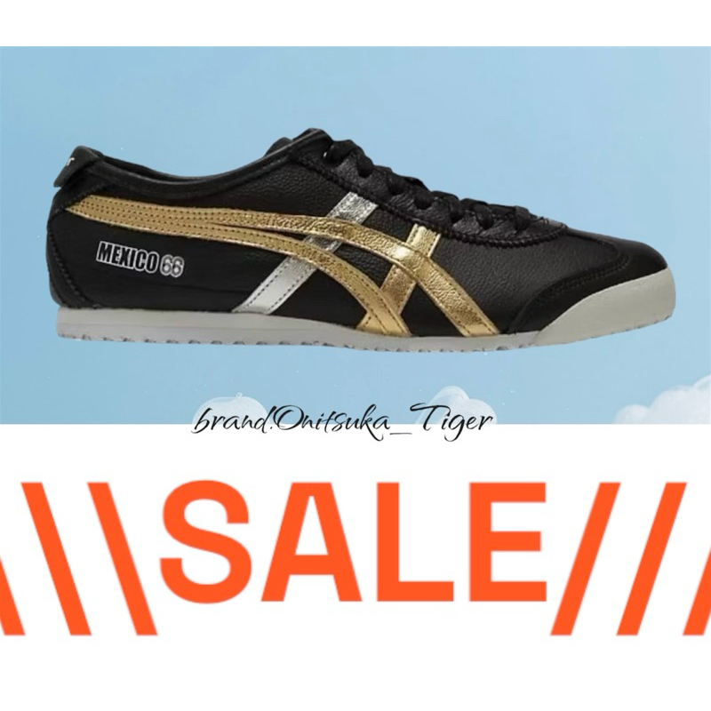 Sepatu Onitsuka Tiger original mexico66 deluxe black gold_silver