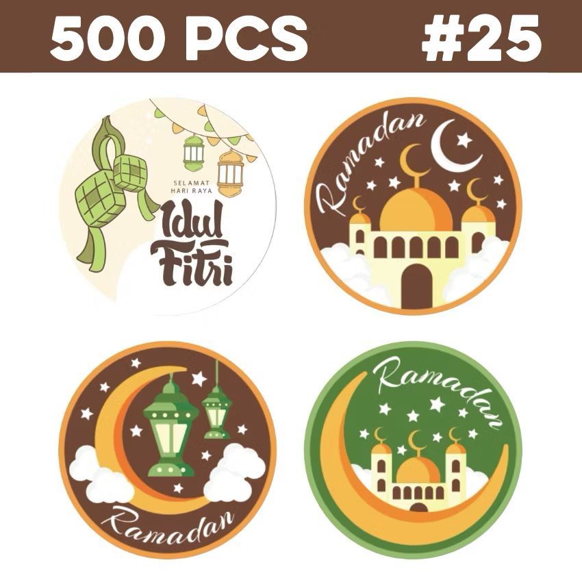 

STICKER TOPLES LEBARAN STIKER HAMPERS STIKER EID 1 ROLL ISI 500 PCS