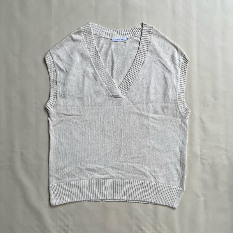 American Holic Knitted Vest BW / Rompi Rajut American Holic warna BW
