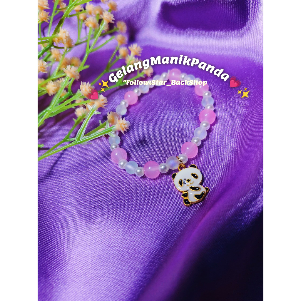 Gelang Manik motif  Panda