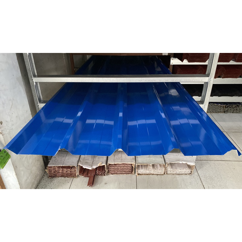 ATAP SPANDEK POLOS WARNA BIRU KETEBALAN 0,35MM