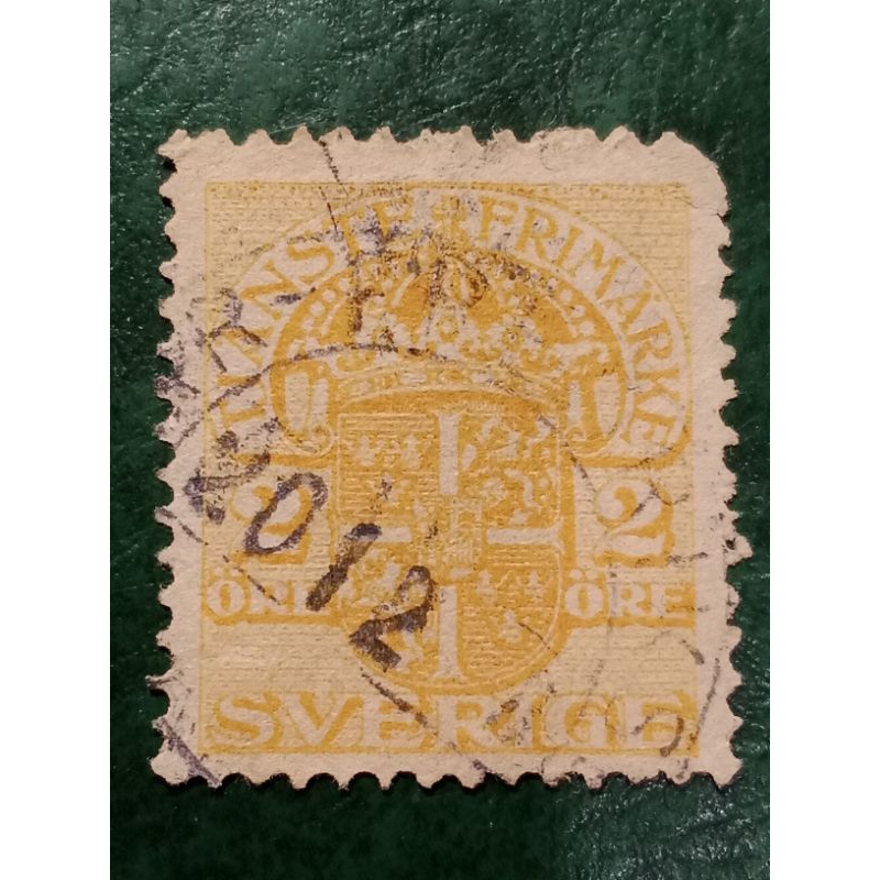 

Prangko Swedia 2 ORE Coat of arms Tahun 1911-1919 USED