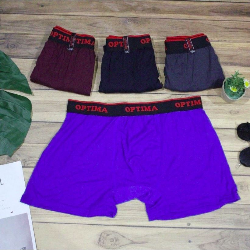 PREMIUM BEST SELLER Boxer Optima Celana Dalam Pria Pinggang Karet Underwear Size M L XL XXL CD
