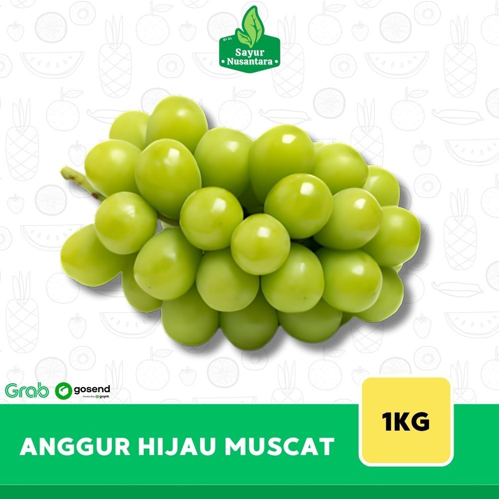 

Buah Anggur Hijau Muscat 1kg - Sayur Nusantara