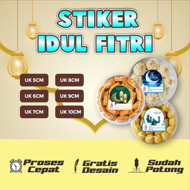 

Stiker label cookies/ idul fitri/Label kue kering/ stiker toples eid mubarak, proses cepat