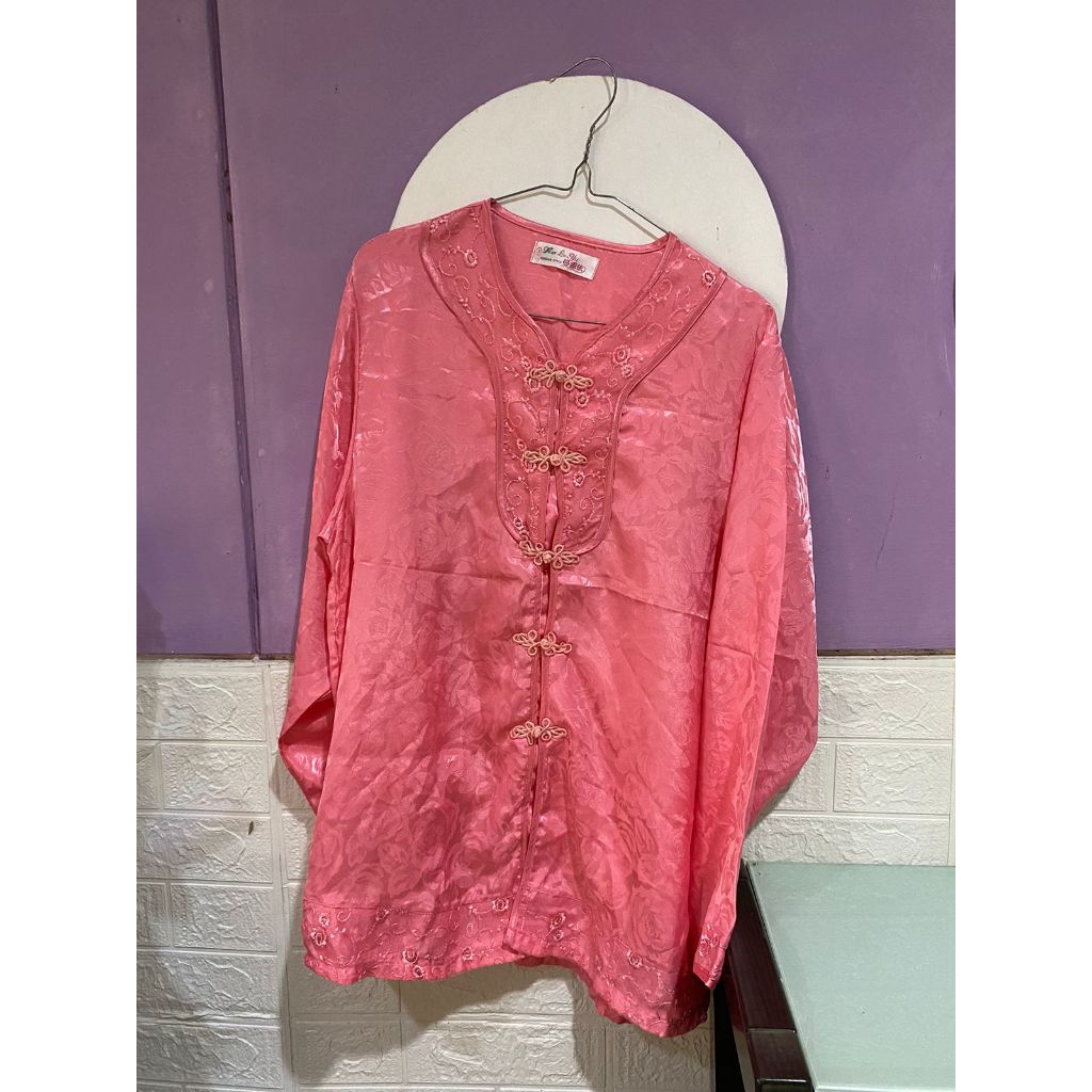 cheongsam pria pink preloved