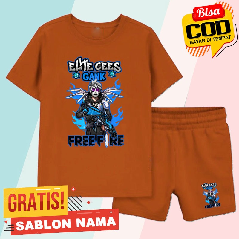 Stelan Kaos Anak FF AK Draco / Baju Stelan Anak Laki Laki & Perempuan FF AK Draco
