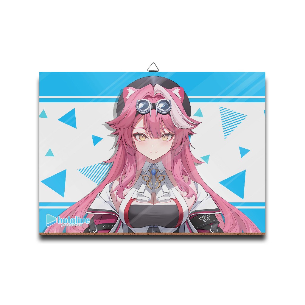 Poster dinding kayu anime vtuberRAORA PHANTERA BASIC -HOLOLIVEMaterial MDF
