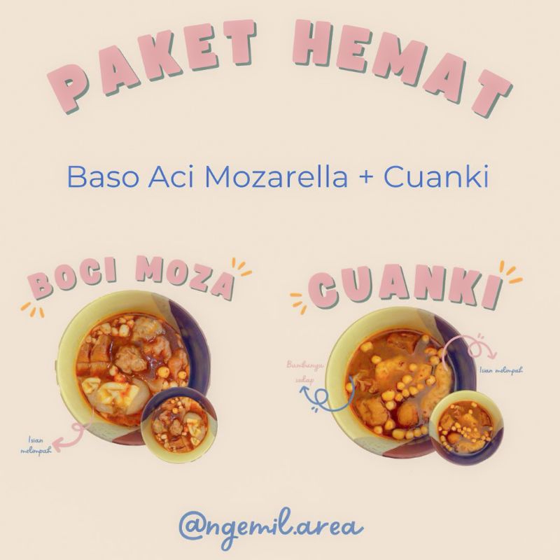 

PAKET HEMAT BASO ACI MOZARELLA LUMER DAN CUANKI