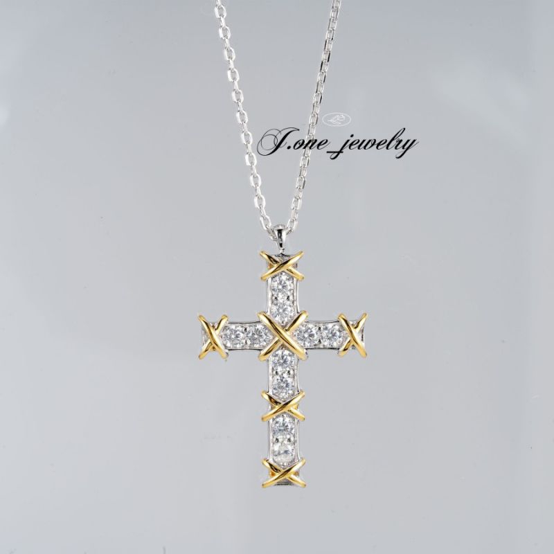 Kalung Liontin Bentuk Salib Kualitas Premium