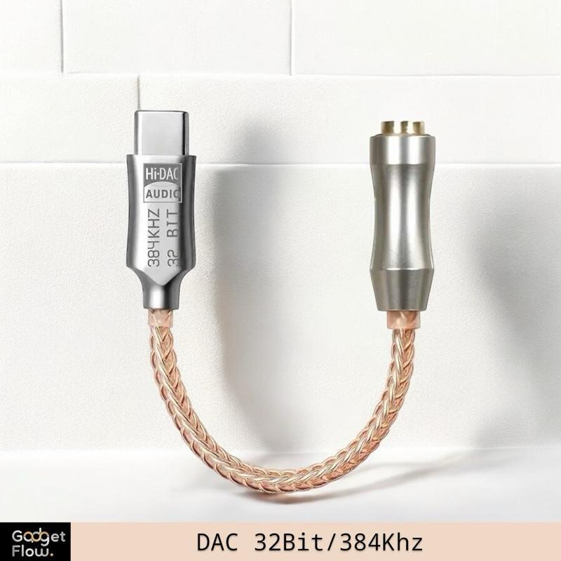 DAC type C to 3.5mm Adapter Hifi DAC Realtek Alc5686 32bit/384Khz ORIGINA