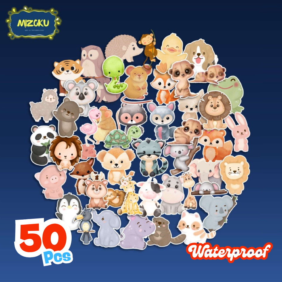 

STICKER PACK ANTI AIR HEWAN LUCU IMUT CUTE UNTUK SCRAPBOOK | TUMBLER | HP | LAPTOP | KOPER | HELM | MOTOR | WATERPROOF