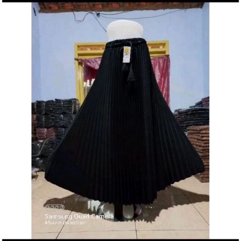 Rok Plisket Super JUMBO (L-XL-XXL-3L-XXXL)-Rok Plisket Premium Tebal Mayung- Rok Muslim