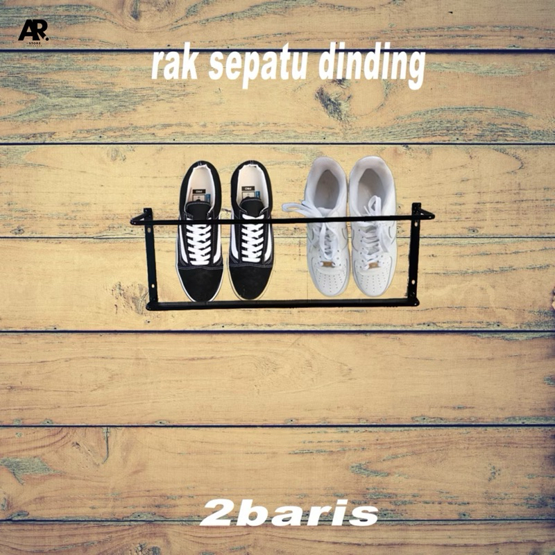 Rak besi sepatu sandal tempel dinding rak gantungan tempat sepatu dinding