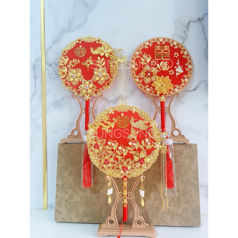 Kipas Sangjit Chinese Wedding / Kipas ShuangXi Chinese wedding / Perlengkapan Sangjit (1607)