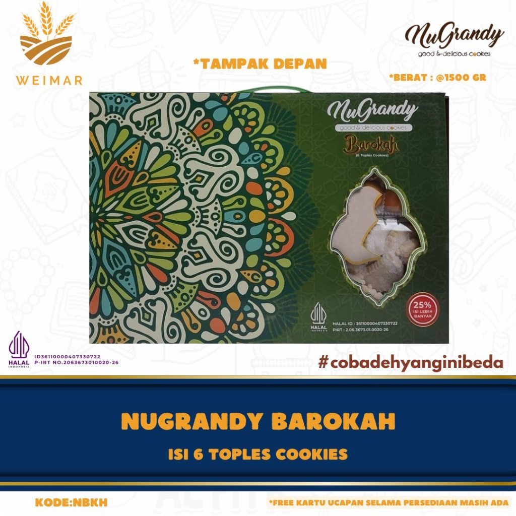 

Nugrandy Barokah - isi 6 Toples Cookies