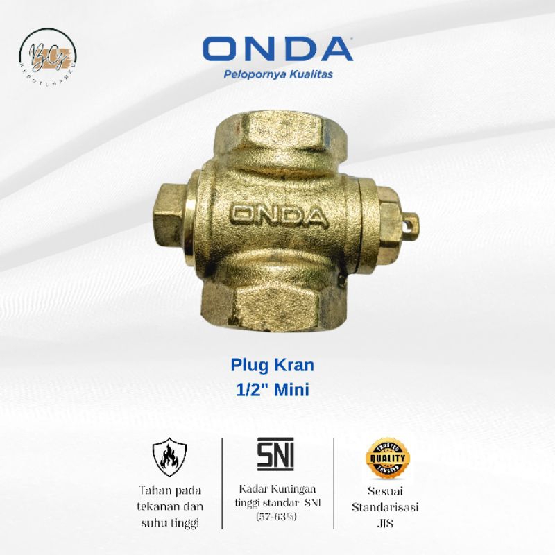 PLUG KRAN KUNINGAN ONDA 1/2″ MINI| Sambungan Keran PDAM MURAH