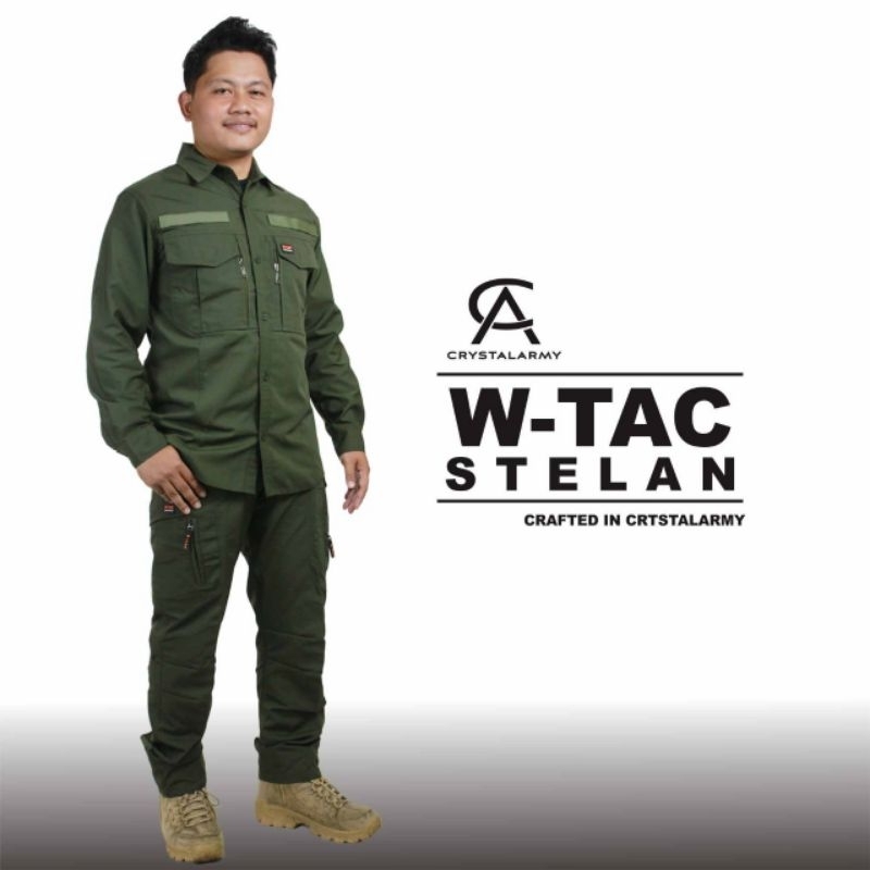 SERAGAM TACTICAL W-TAC LENGAN PANJANG / STELAN TACTICAL BAJU DAN CELANA LAPANGAN PANJANG