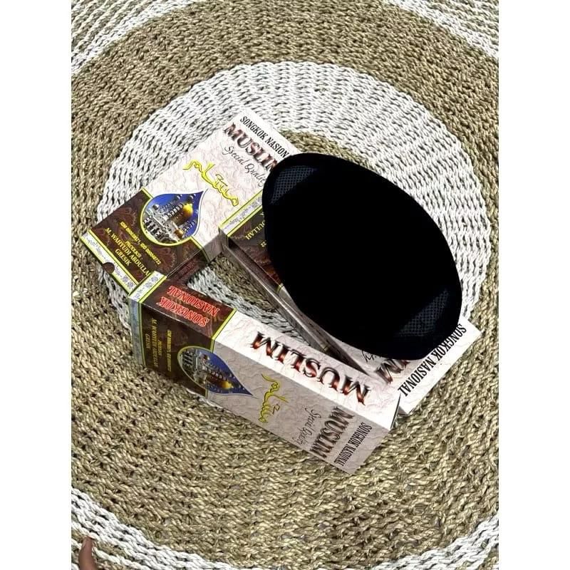 1055 Peci Songkok Muslim Ac Hitam Polos