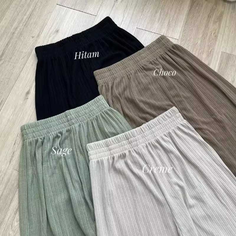 Knit Pants Celana Kulot Knit Rajut Highwaist Premium Terbaru Jumbo