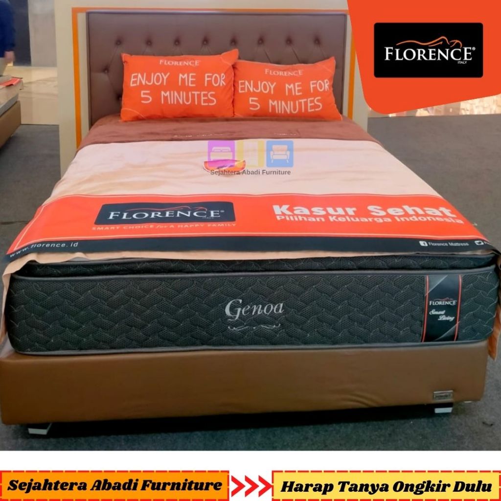 Florence springbed matras kasur jumbo Pillow Top New Genoa Murah  [ Fuĺl Set & Matras ] Terbaru