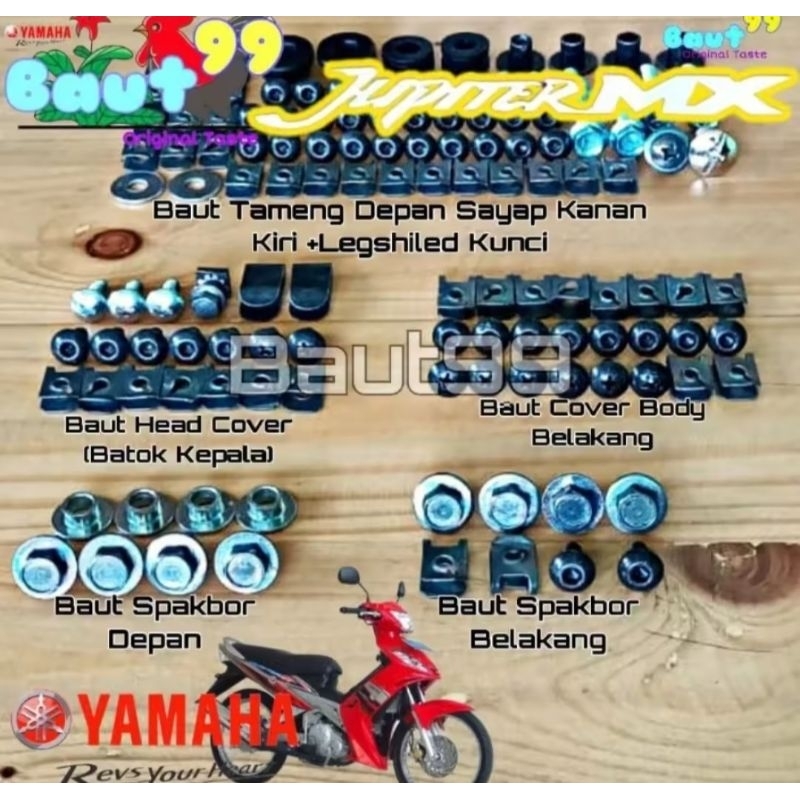 Baut Fullset bodi Yamaha Jupiter MX 135 Old/Full bodi Baut Fullset bodi Yamaha Jupiter MX 135 Old/Fu