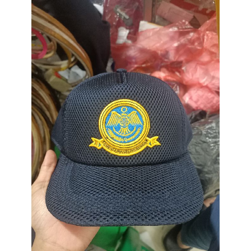 TOPI PERHUBUNGAN TANPA LIST TOPI PERHUBUNGAN JARING GOLONGAN 2 TOPI PERHUBUNGAN JARING LOGO DOANG