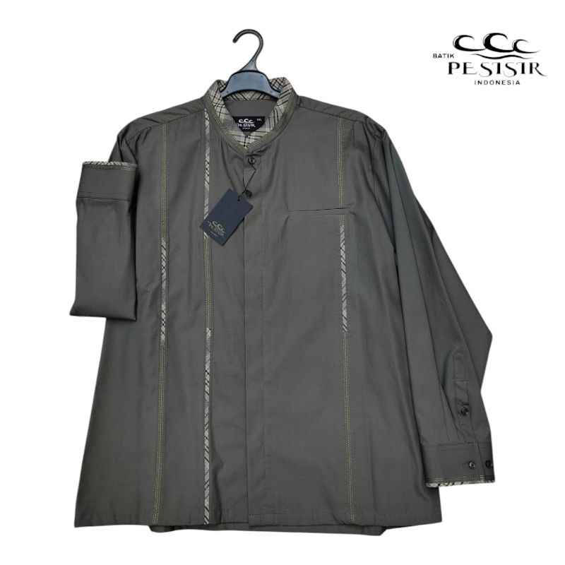 Kemeja Koko Batik Pesisir Lengan Panjang Kode F8801