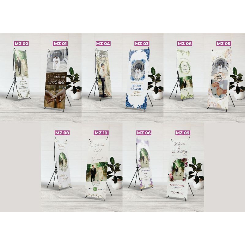x banner/spanduk wedding custom/graduation dll