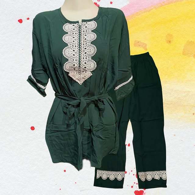 Baru Daster Setelan Celana Arab 02 Emerald Baju Daster Piyama Rayon Premium