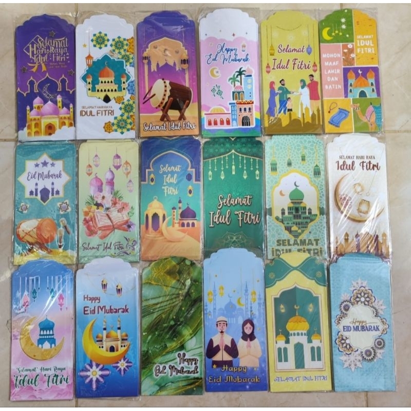 

Angpao idul fitri panjang isi 8 pcs/amplop idul fitri