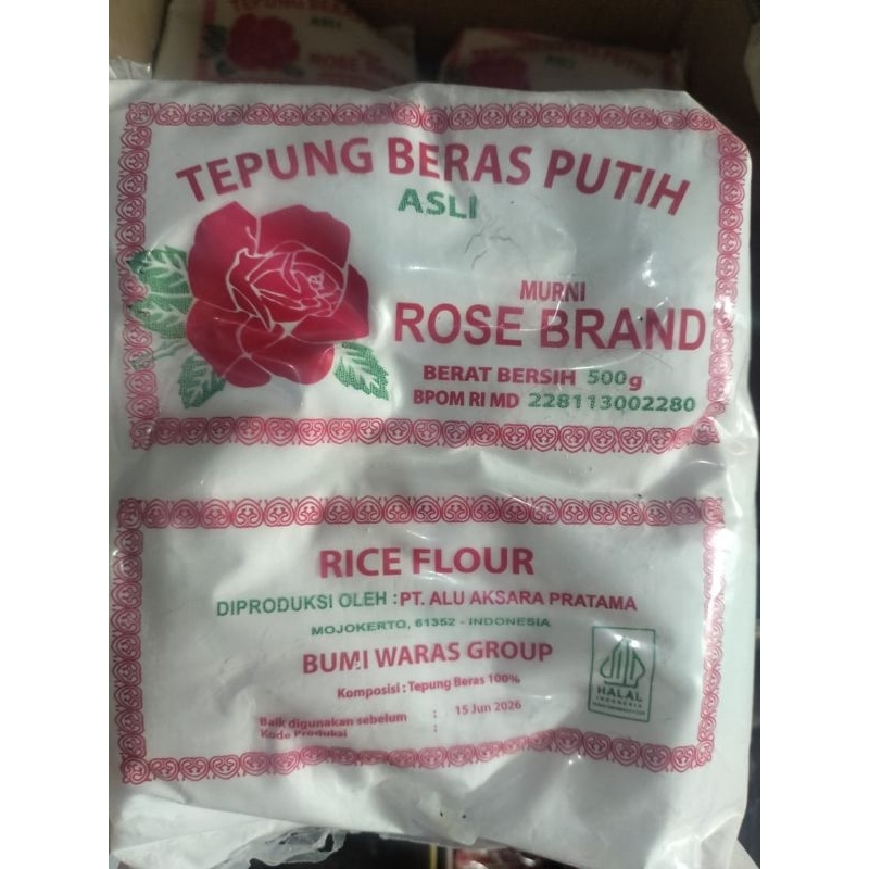 

Tepung Beras Putih Asli Rose Brand Bersih 500g