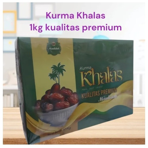 

Kurma Khalas Kemasan isi 1 kg Maulidah kualitas Premium