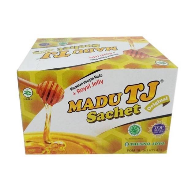 

Madu TJ Original 1 Box 12 Sachet 20 gr Madu Kemasan Sachet Siap Minum