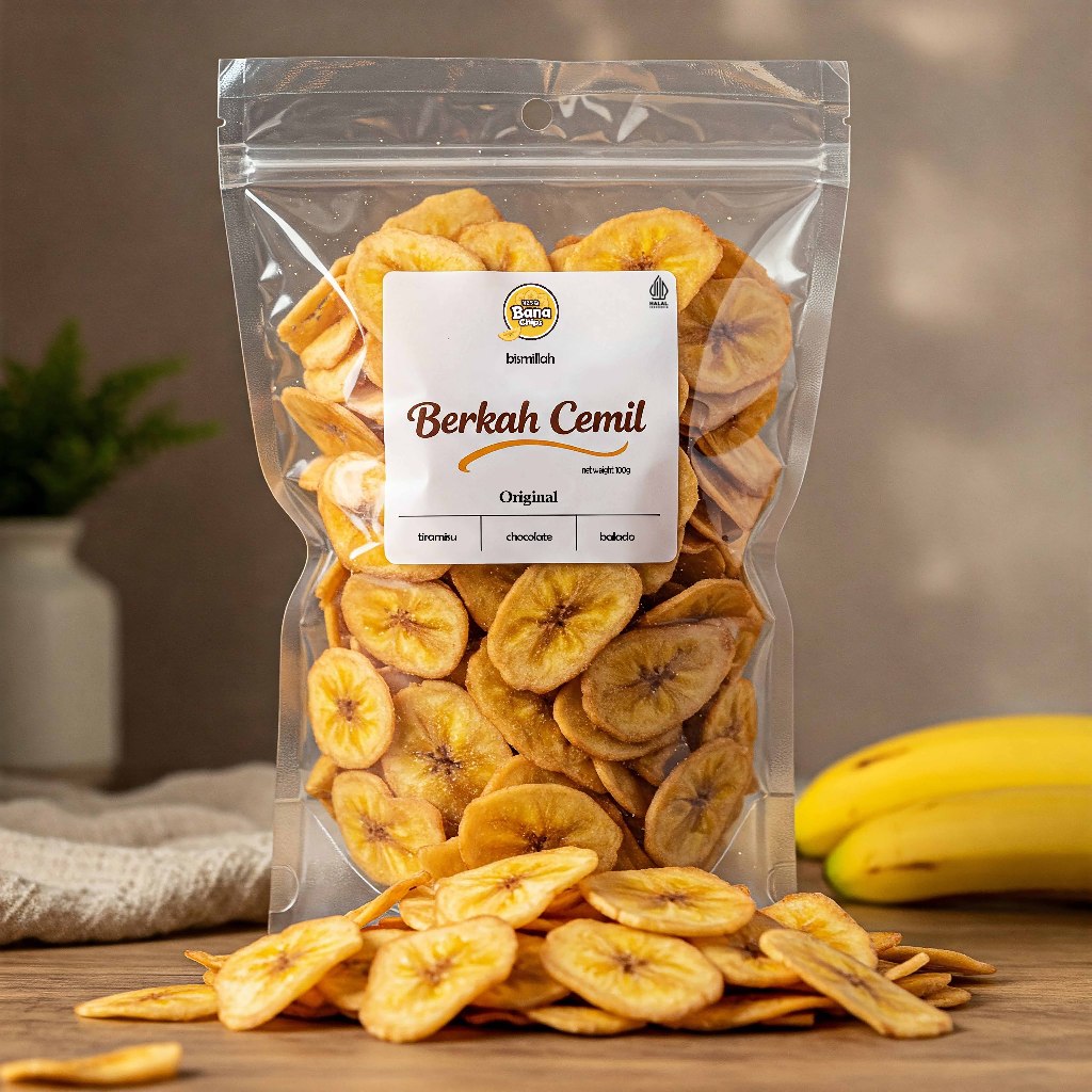 

Berkahcemil - Banana Chips - Keripik Pisang