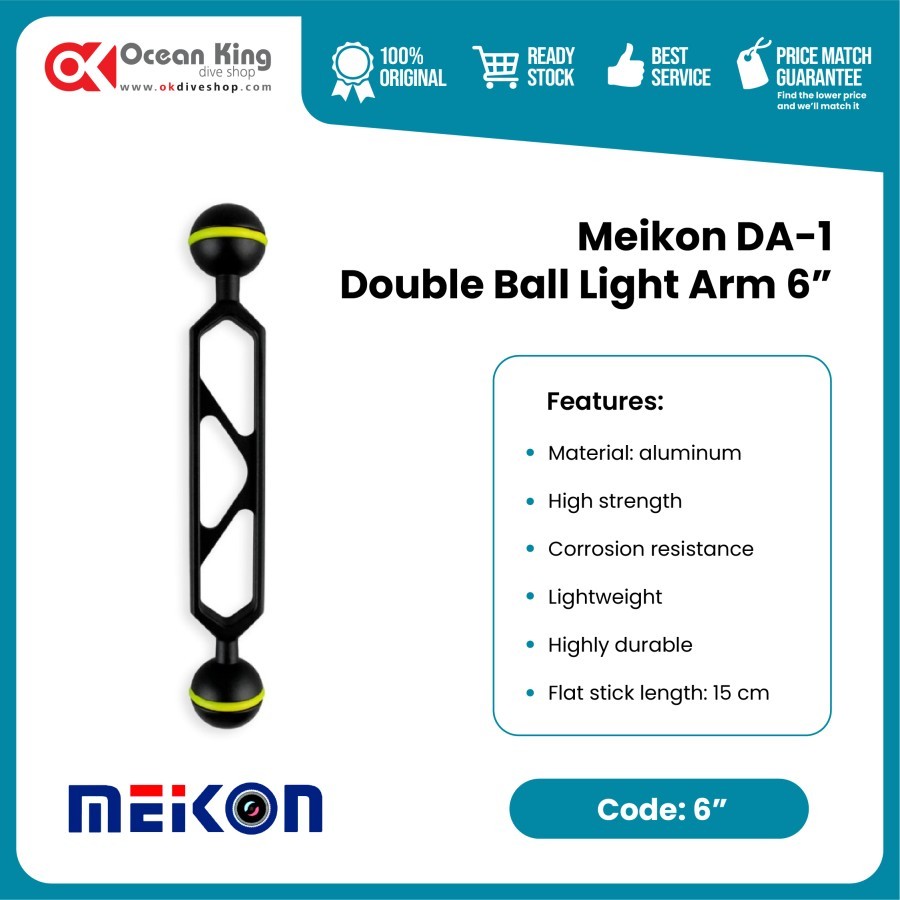 MEIKON DA-1 Double Ball Light Arm 6''